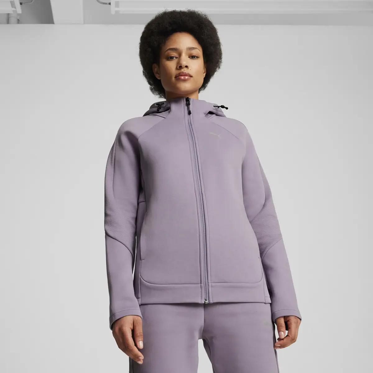 Puma EVOSTRIPE Full-Zip Hoodie Mor Kadın Fermuarlı Ceket