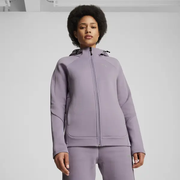 Puma EVOSTRIPE Full-Zip Hoodie Mor Kadın Fermuarlı Ceket
