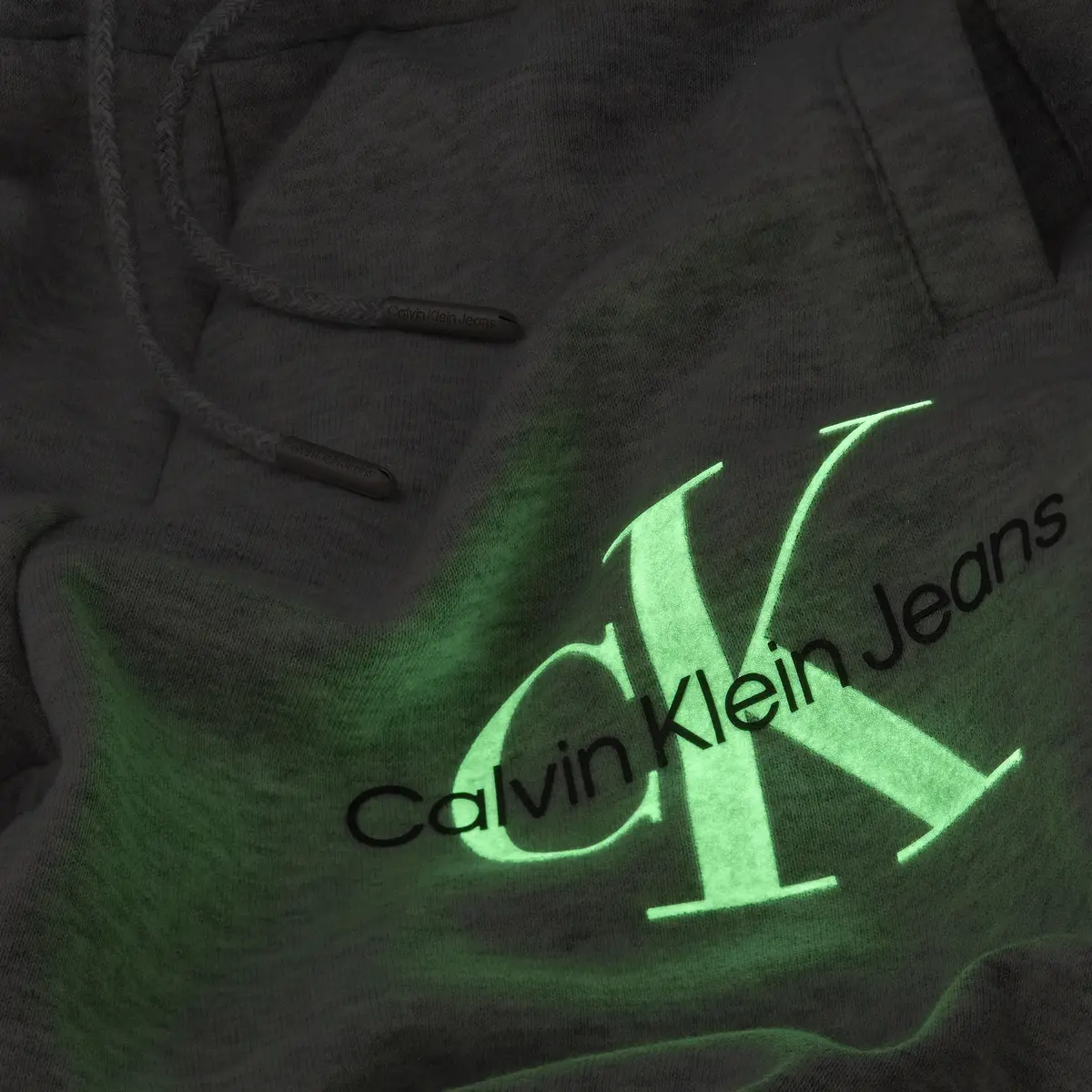 Calvin Klein GLOW IN THE DARK LOG Erkek Gri Eşofman Altı
