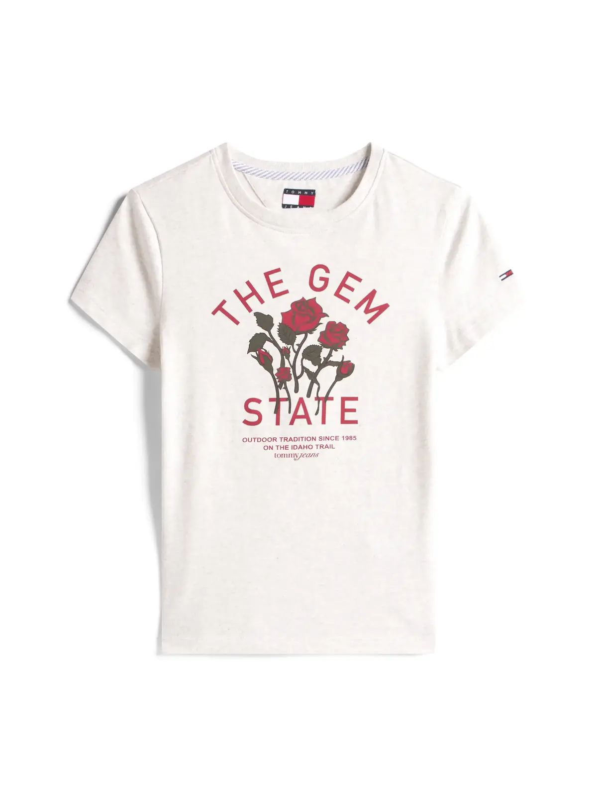 Tommy Hilfiger TJW SLIM IDAHO NOVEL Beyaz Kadın T-Shirt