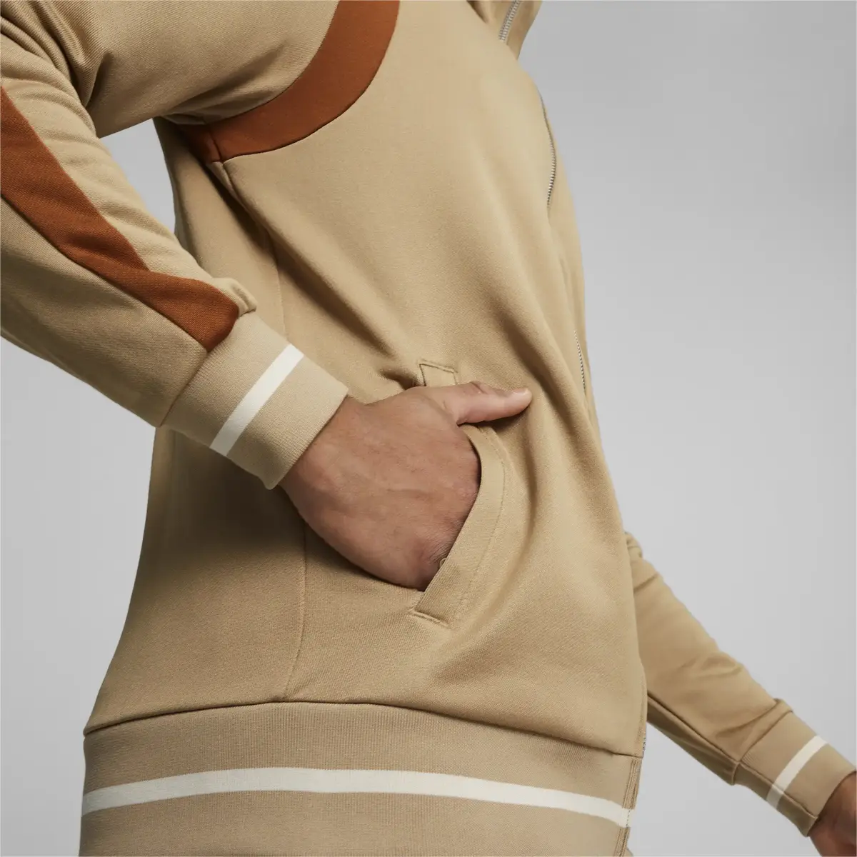 Puma T7 FOR THE FANBASE Track Jacket PT Açık Kahve Erkek Sweatshirt
