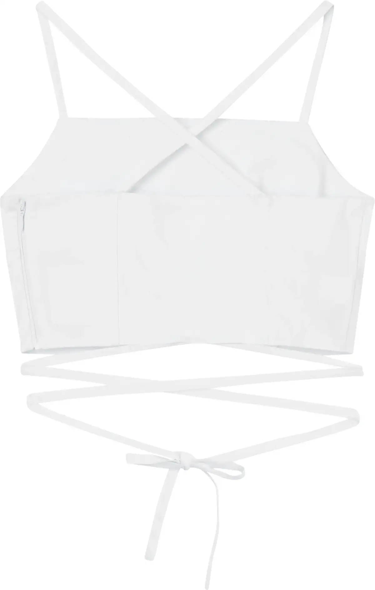 Calvin Klein CORSET STRAPS CROSSO Kadın Beyaz T-Shirt