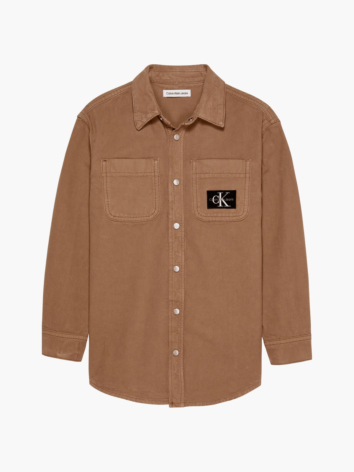 Calvin Klein DENIM CANVAS SHIRT Erkek Kahverengi Gömlek