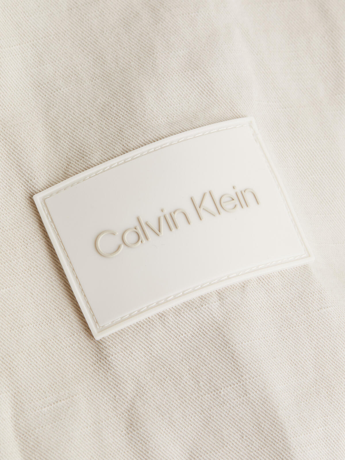 Calvin Klein COTTON LINEN TENCEL Erkek Krem Gömlek