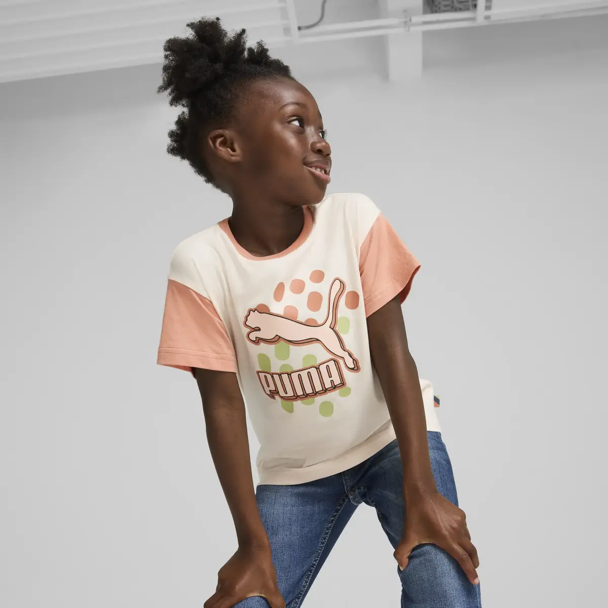Puma CLASSICS FC Tee Pembe Kız Çocuk T-Shirt & Polo