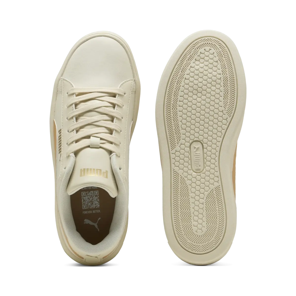 Puma Smash Platform v3 Bej Kadın Spor Ayakkabı