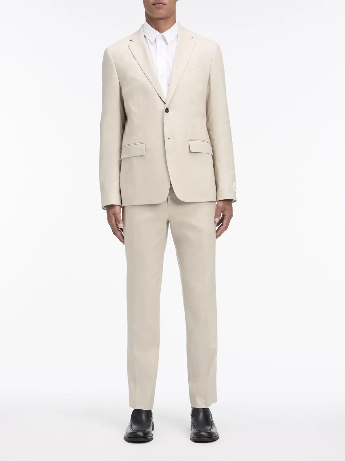 Calvin Klein LINEN LYOCELL STRETC, PE0 Krem Erkek Pantolon