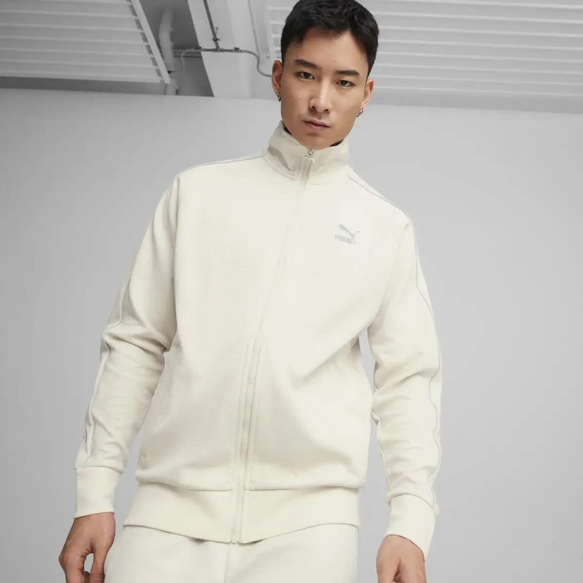 PUMA T7 Track Jacket Krem Erkek Ceket