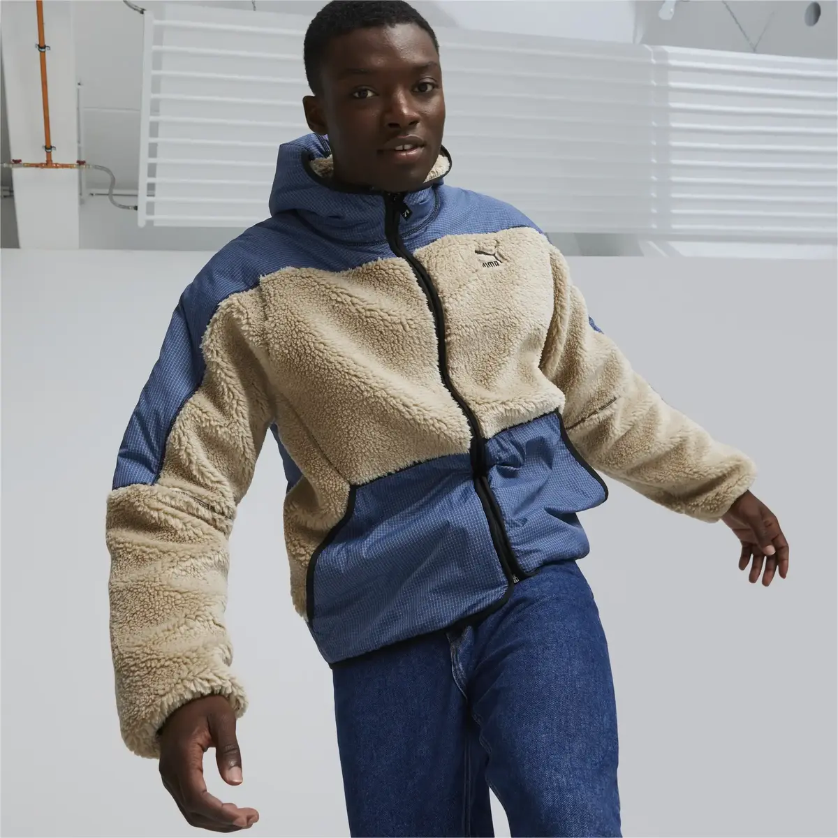 Puma Sherpa Hooded Jacket Light Sand Bej Erkek Ceket