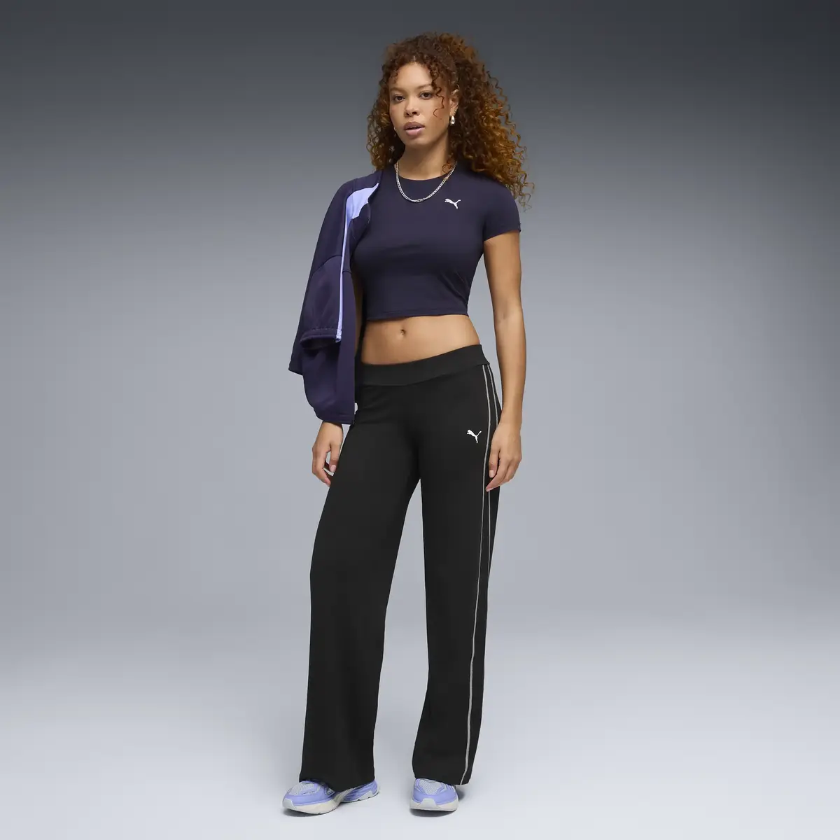 Puma WARDROBE ESS Baby Tee Mor Kadın T-Shirt