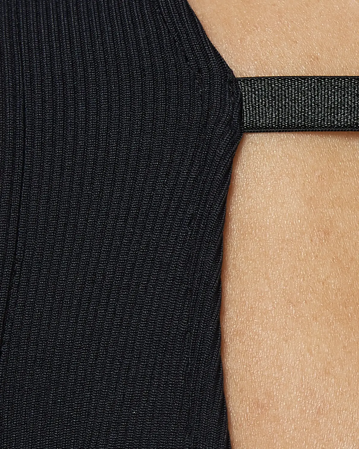 Calvin Klein REVEAL RIB JERSEY CA Kadın Siyah T-Shirt