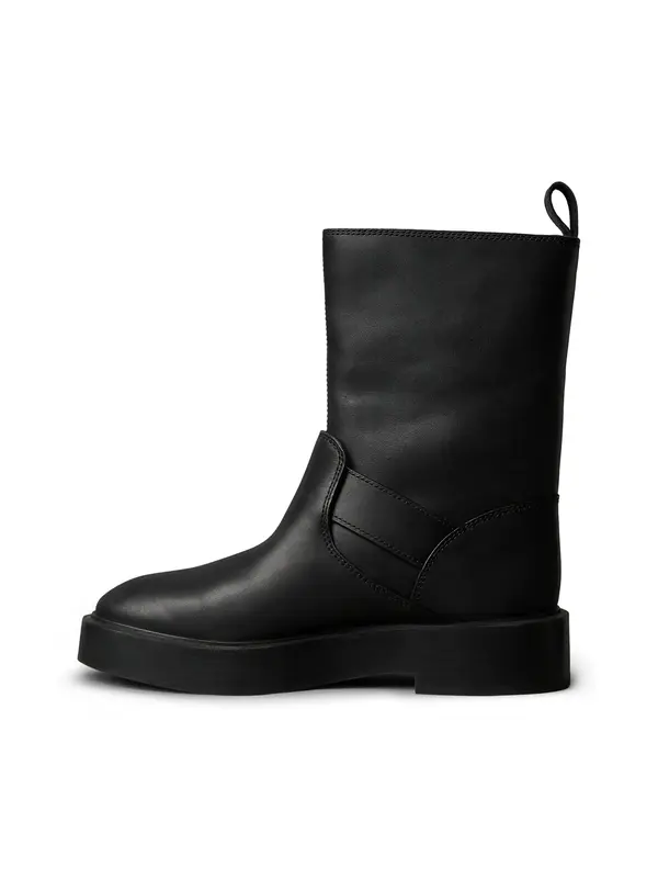 Calvin Klein CONCAVE WELT BIKER Siyah Kadın Bot