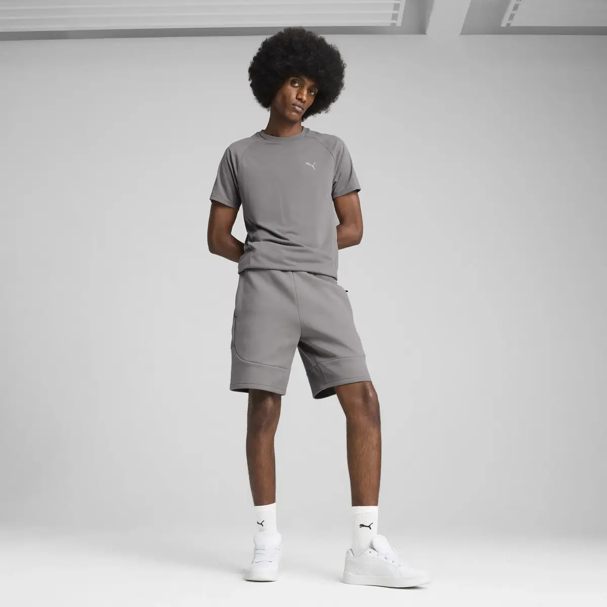 PUMA EVOSTRIPE Shorts Gri Erkek Şort