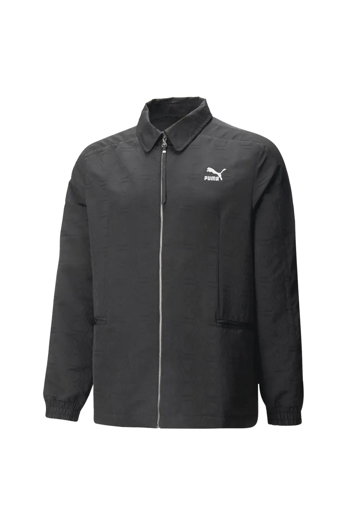 Puma LUXE SPORT T7 Woven AOP Jacket Siyah Erkek Fermuarlı Sweatshirt