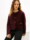 Tommy Hilfiger DF WOOL BLEND REG LA, XIH Bordo Kadın Ceket