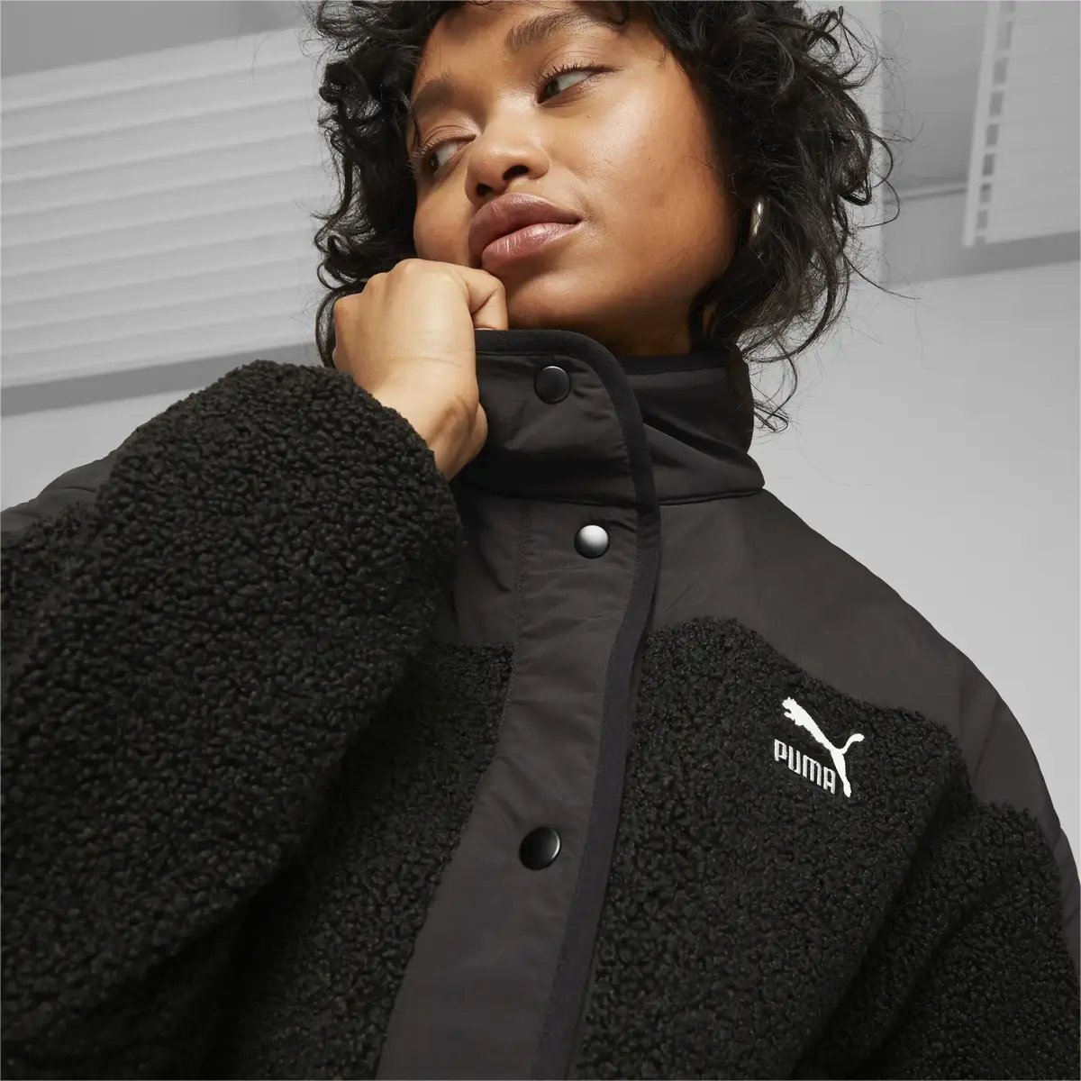 Puma Classics Sherpa Jacket Siyah Kadın Ceket