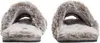 Calvin Klein SLIPPER SANDAL FUR Kadın Gri Terlik