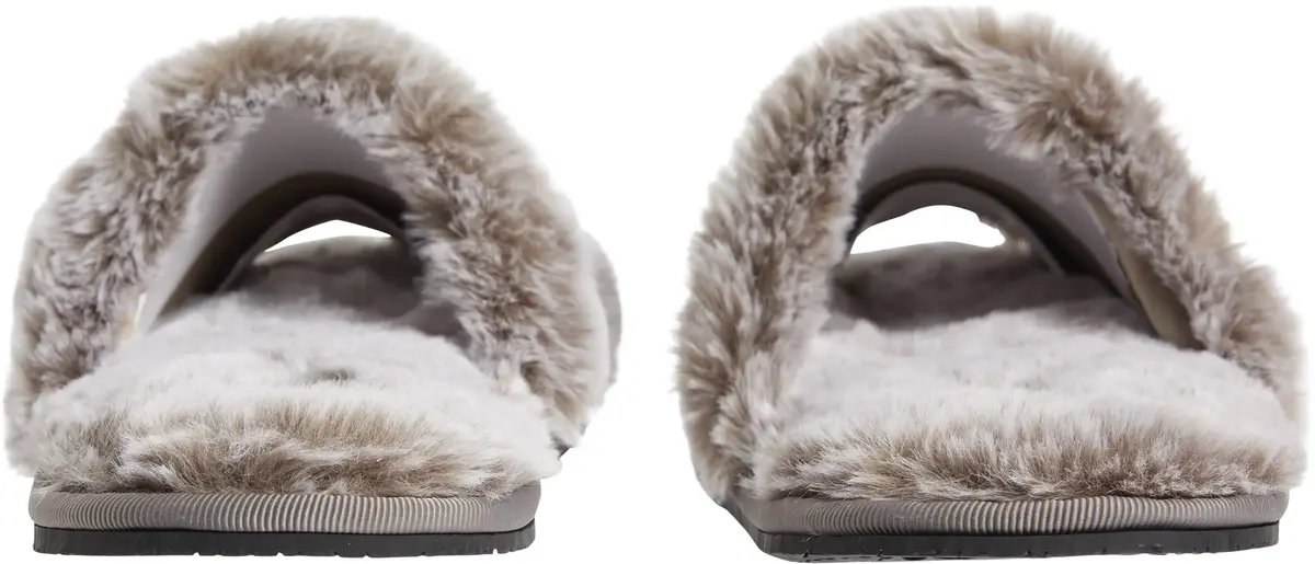 Calvin Klein SLIPPER SANDAL FUR Kadın Gri Terlik