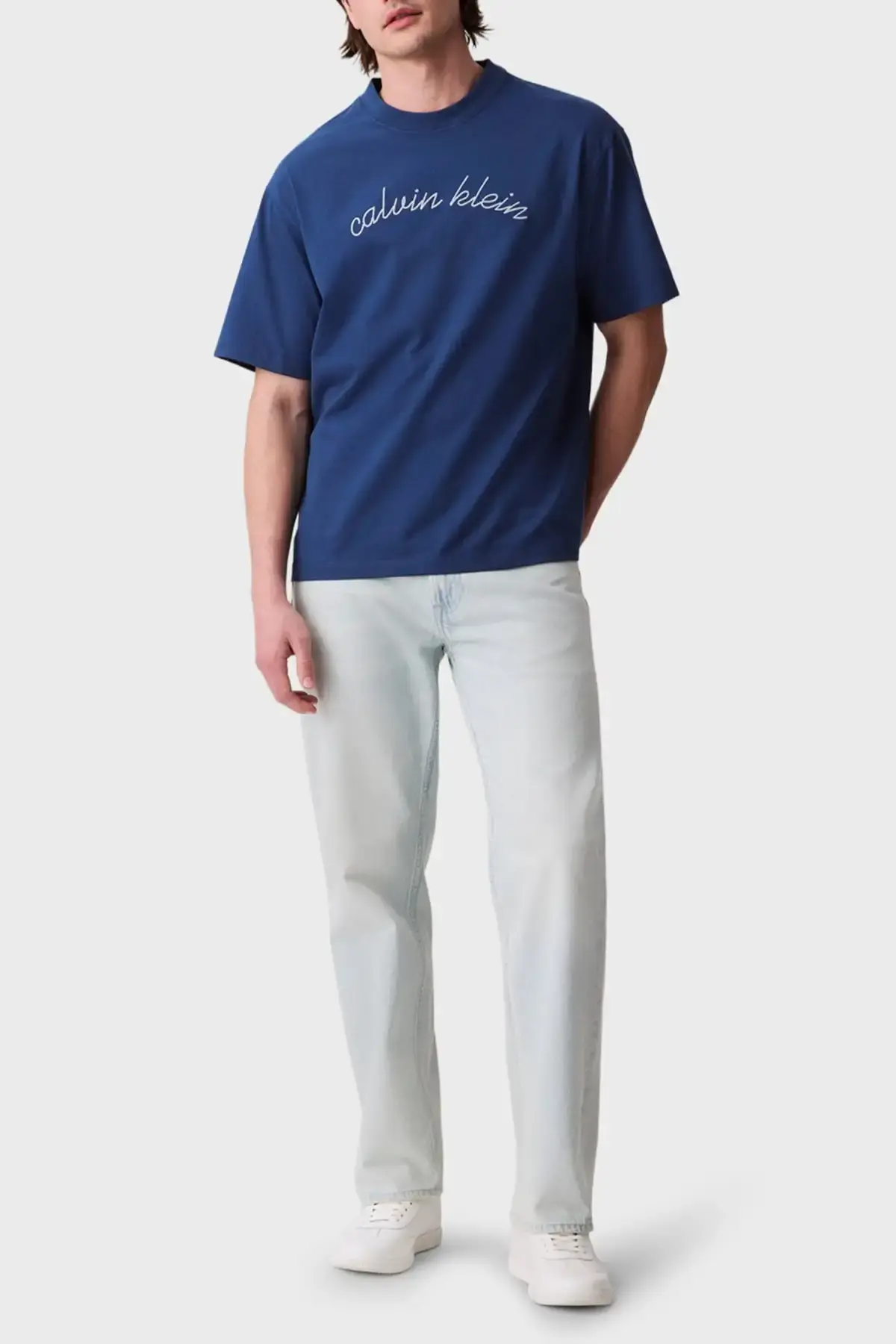 Calvin Klein PREMIUM TERRY CHAIN STITCH SHORT Mavi Erkek Şort