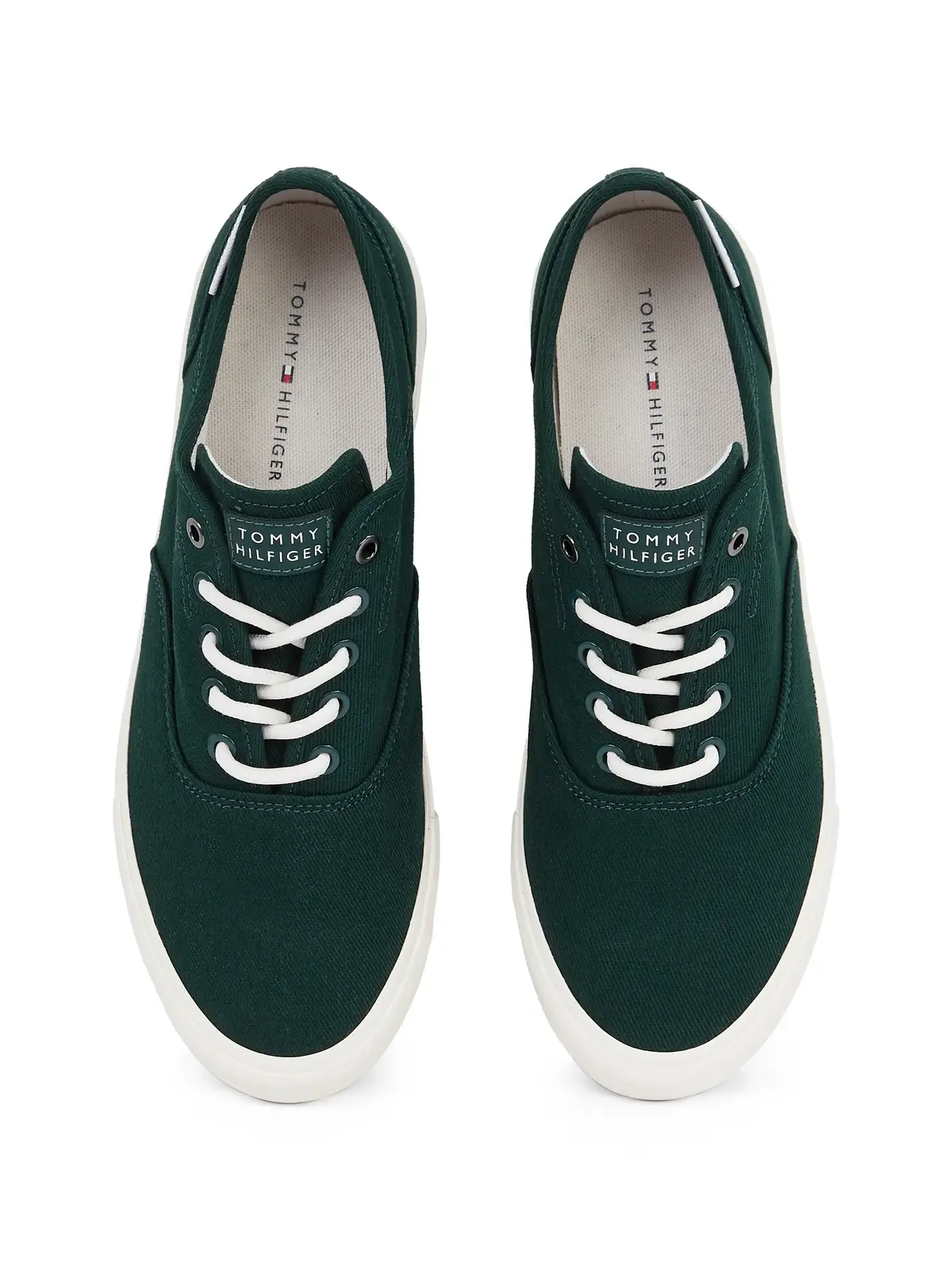 Tommy Hilfiger TH HI VULC LOW OXFOR Yeşil Erkek Spor Ayakkabı & Sneaker