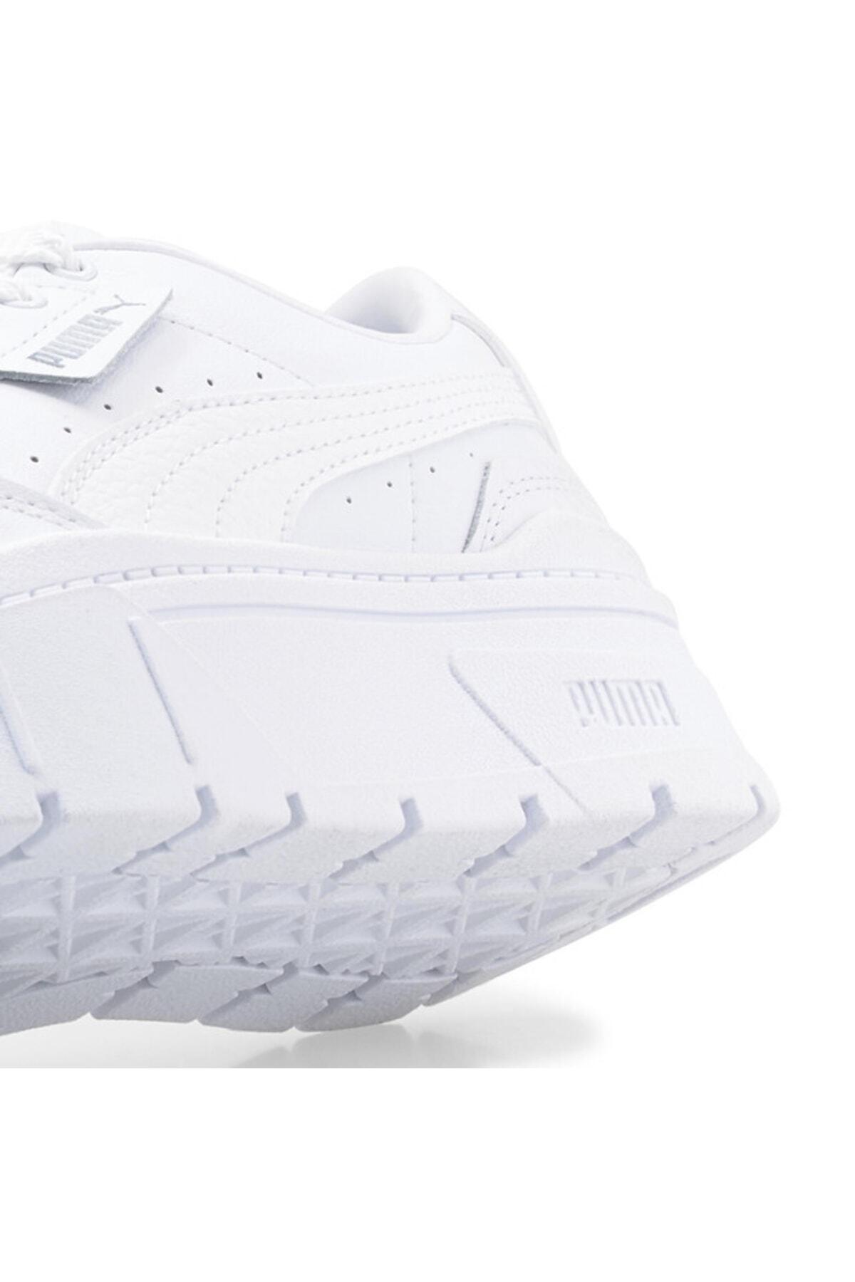 Puma Mayze Stack Lthr Wns Beyaz Kadın Günlük Spor Ayakkabı
