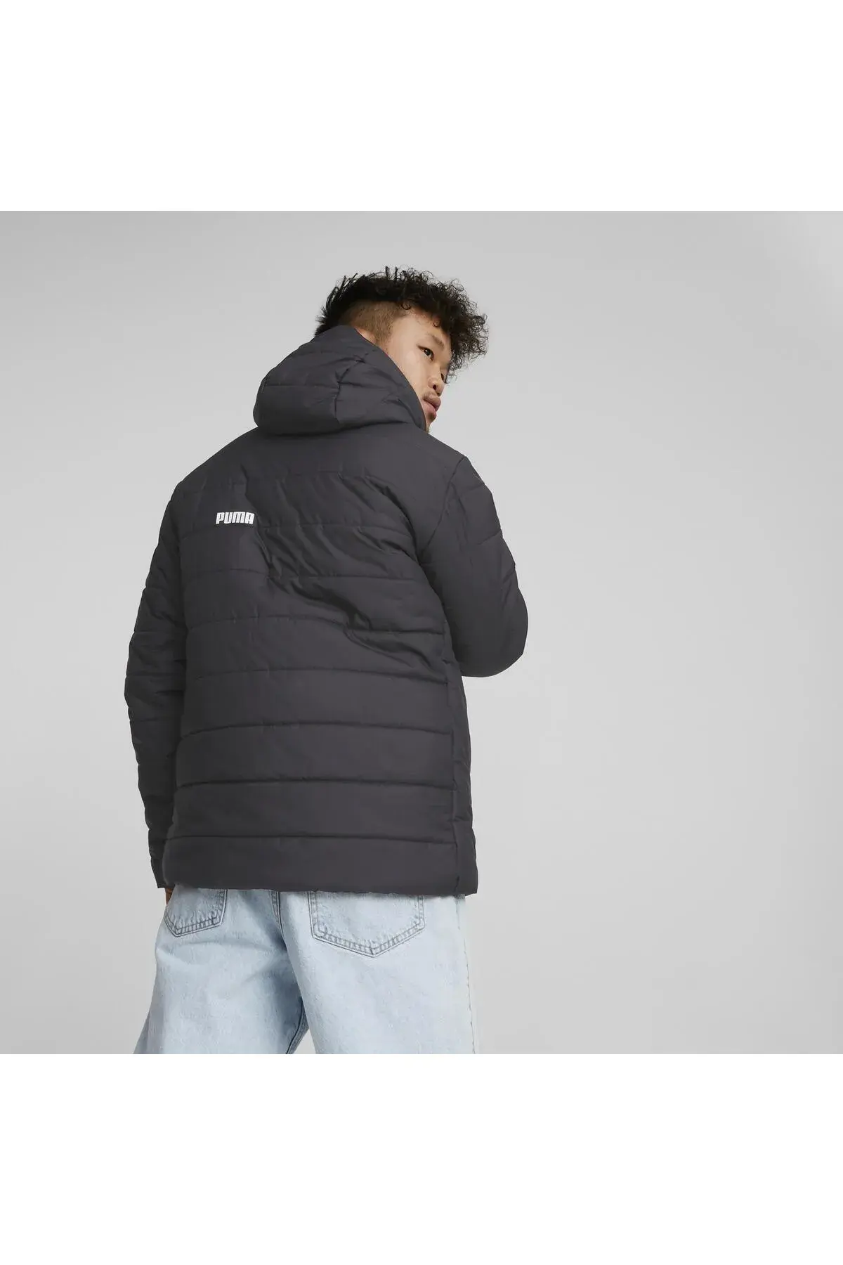 Puma ESS Hooded Padded Jacket Siyah Erkek Kapüşonlu Mont