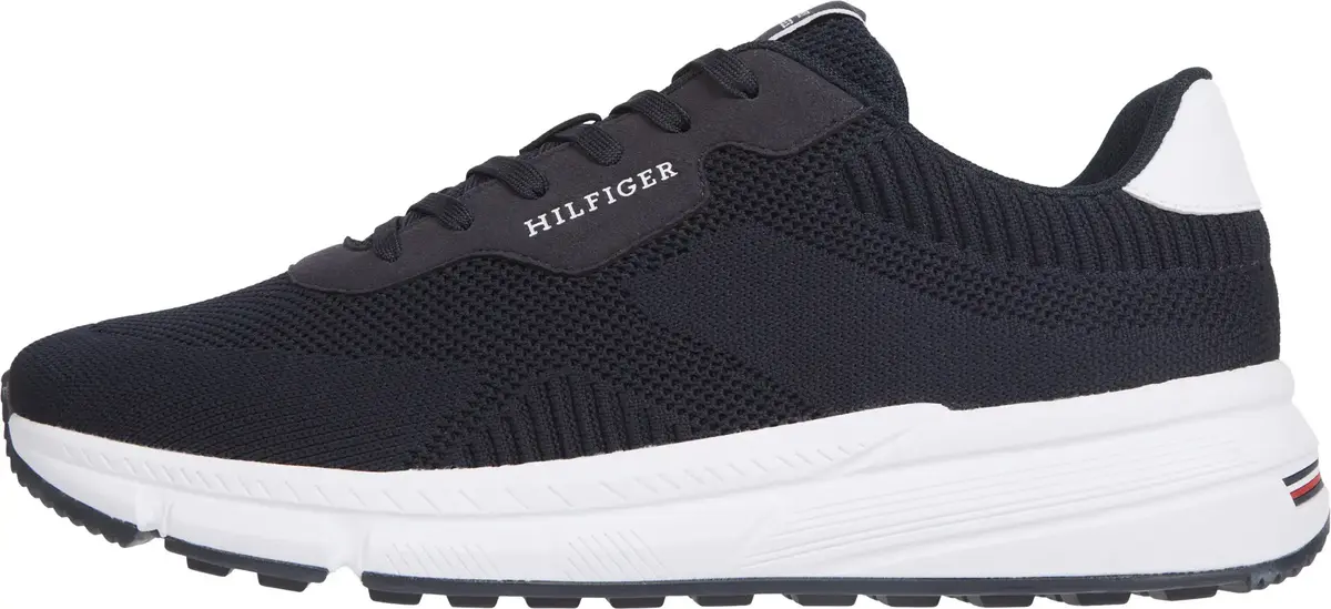 Tommy Hilfiger LIGHTWEIGHT RWB KNIT, DW5 Siyah Erkek Spor Ayakkabı & Sneaker