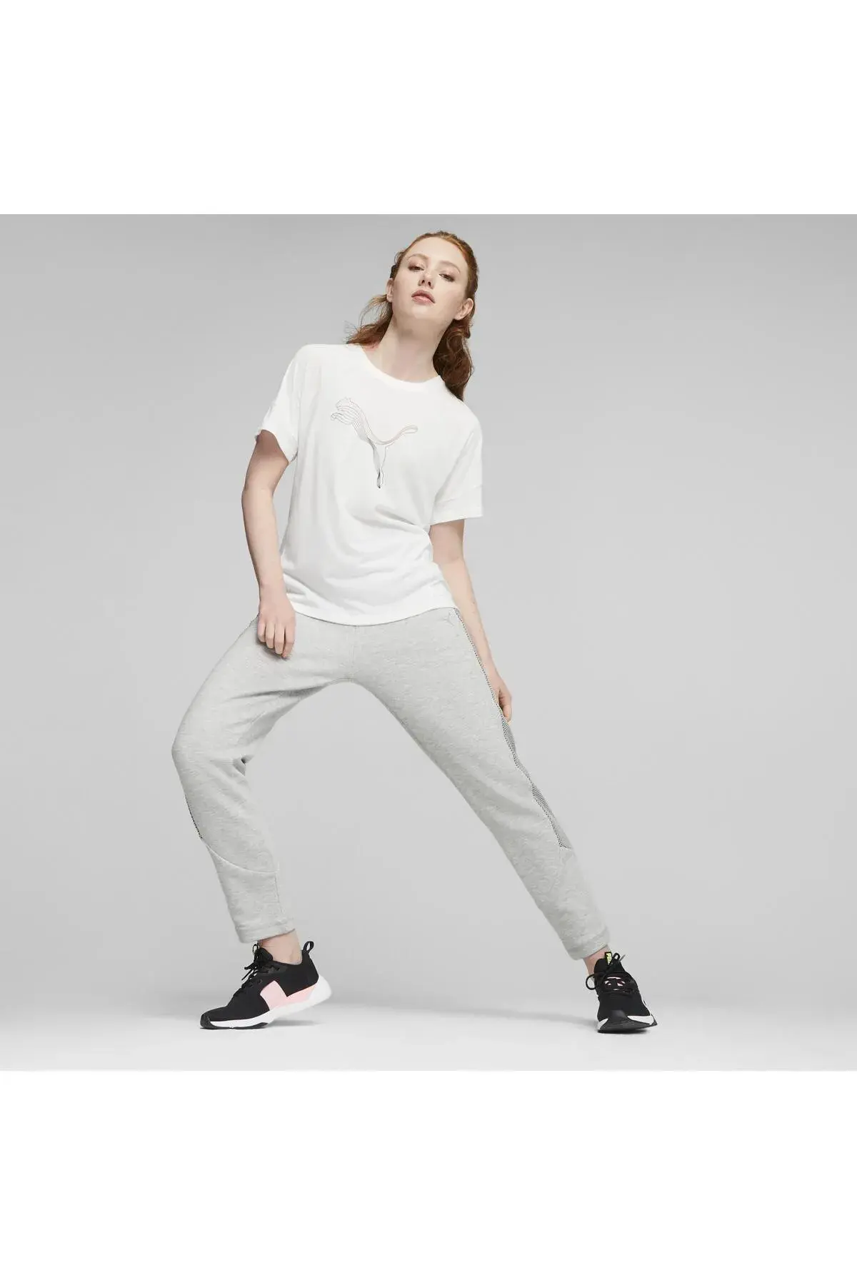 Puma EVOSTRIPE Tee Beyaz Kadın T-Shirt