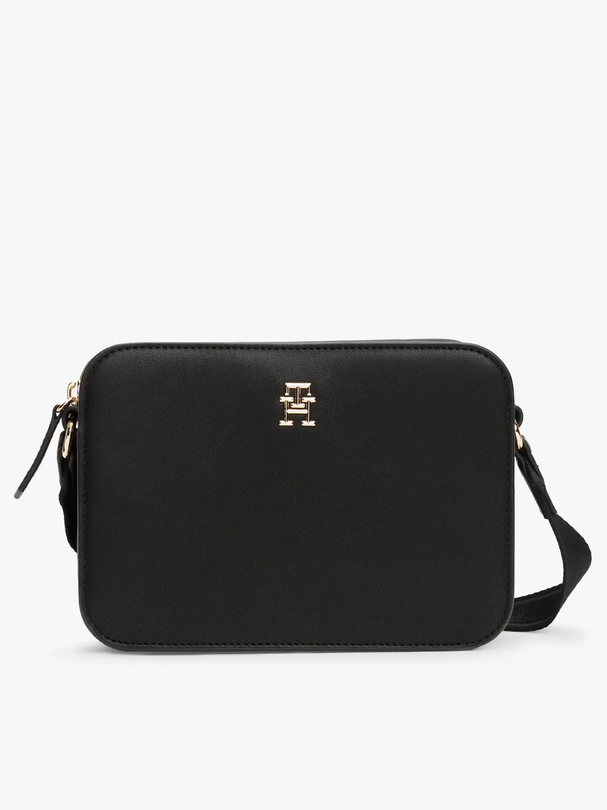 Tommy Hilfiger TH LOGOTAPE CAMERA B, BDS Siyah Kadın Çanta & Cüzdan