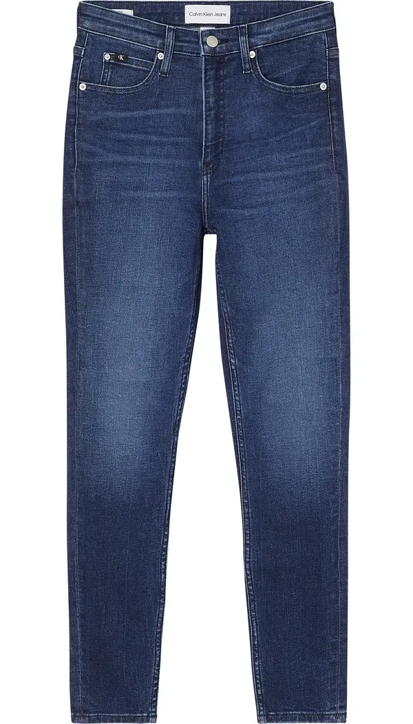 Calvin Klein HIGH RISE SUPER SKIN Kadın Mavi Kot Pantolon