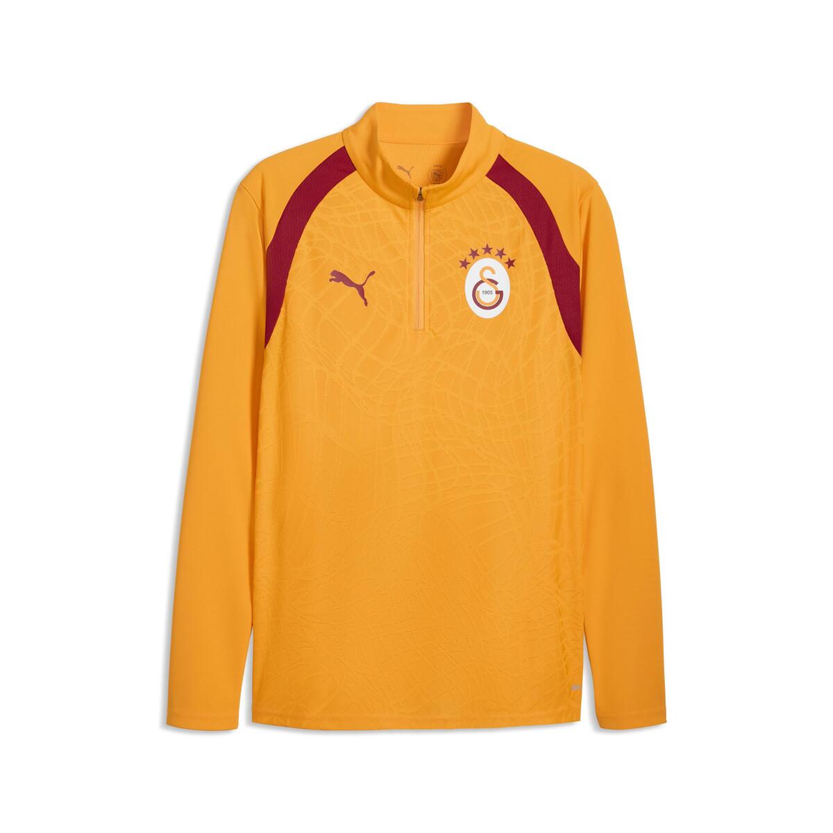 Puma GSK Training 1/4 Zip Top GALATASARAY Erkek Fermuarlı Dar Kesim Antrenman Üstü