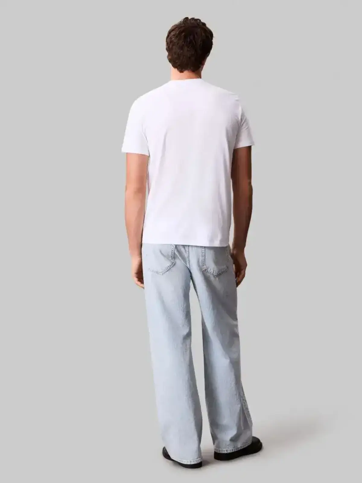 Calvin Klein SS 30S EU CK BH WORD STACK GRAPH Beyaz Erkek Tişört