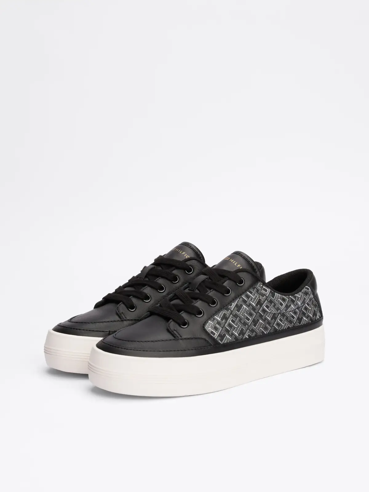 Tommy Hilfiger VULC LEATHER SNEAKER, BDS Siyah Kadın Spor Ayakkabı & Sneaker