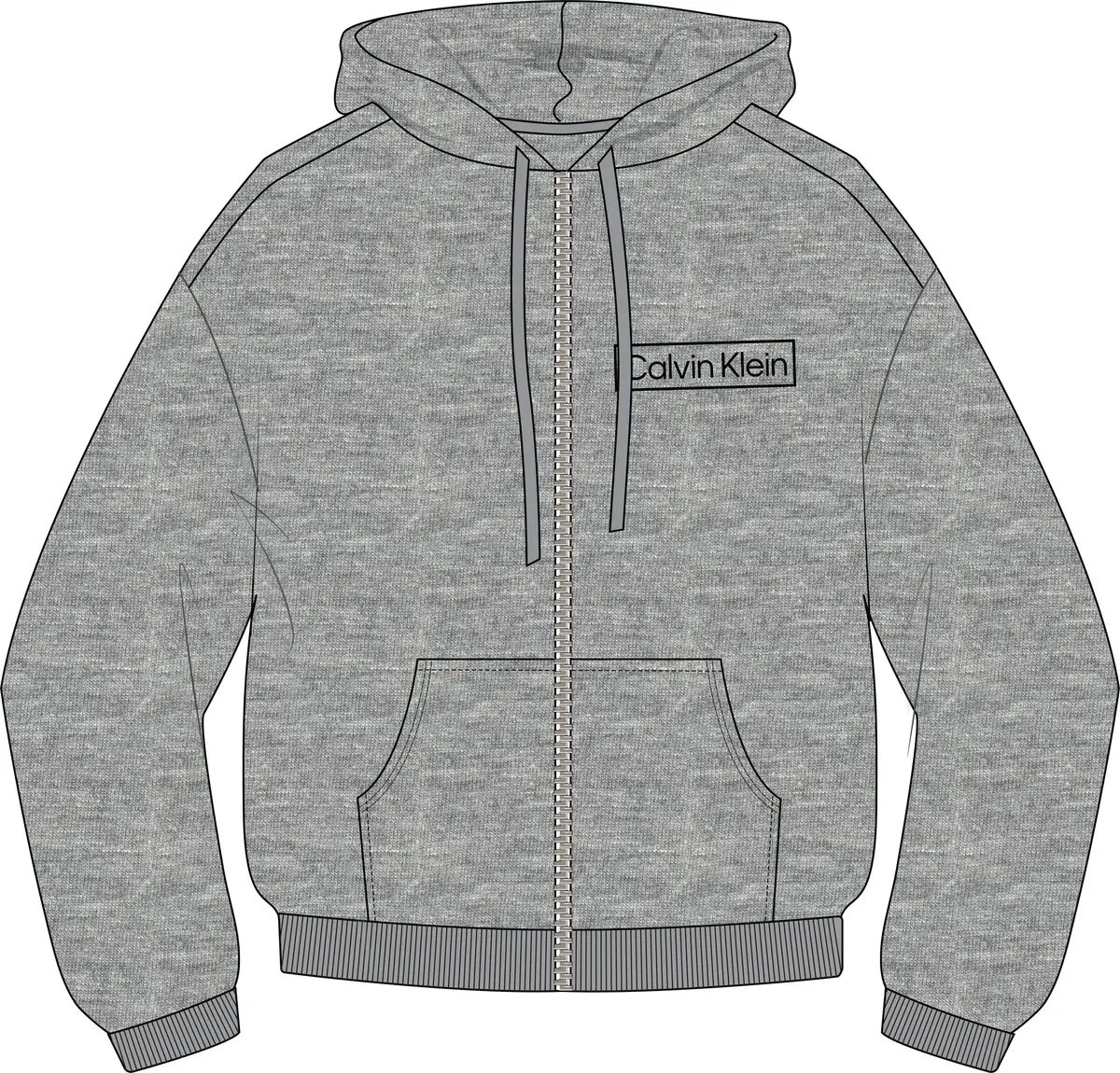 Calvin Klein L/S HOODIE Kadın Gri Hoodie