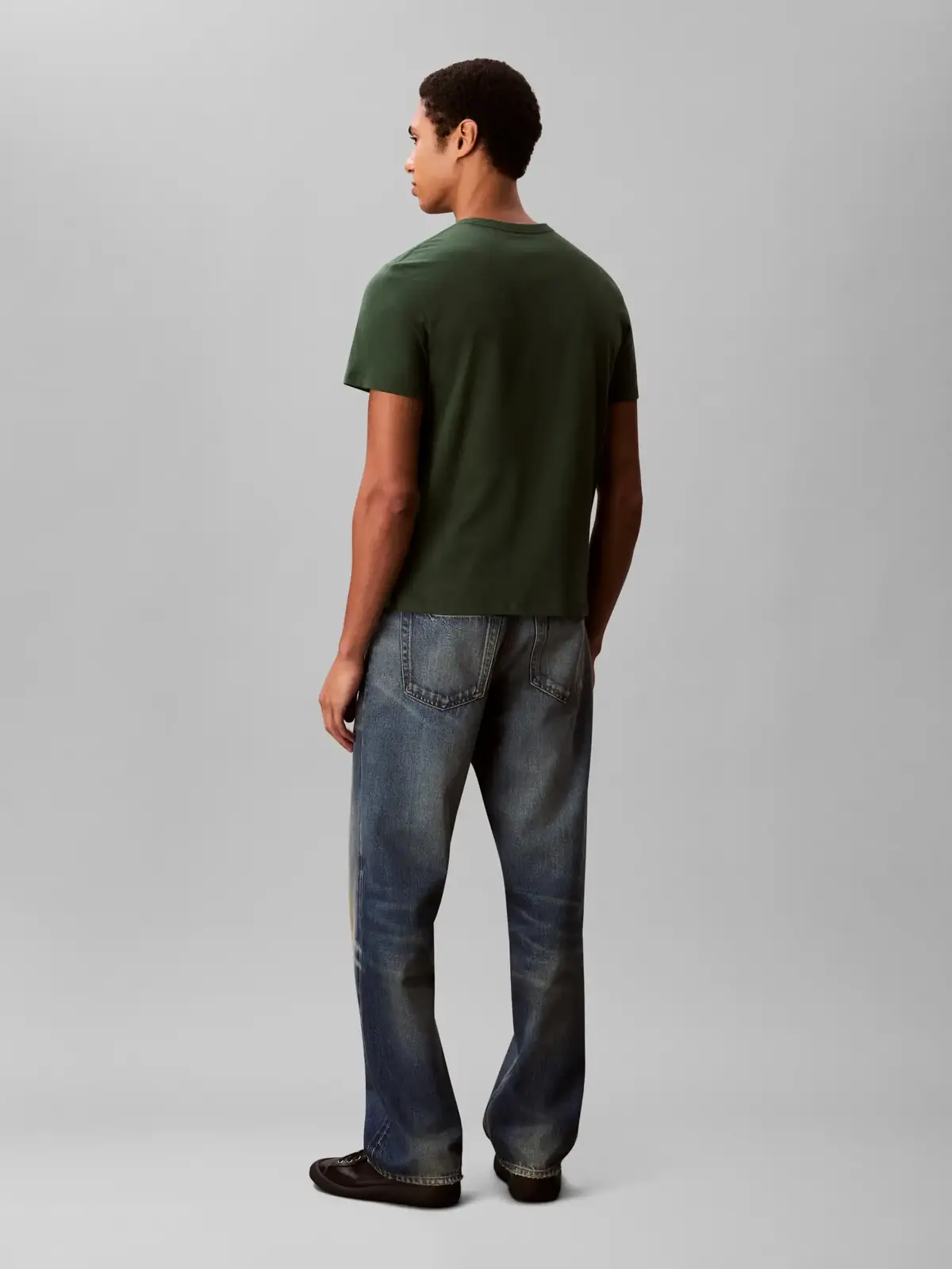Calvin Klein SS 30S EU CALVIN KLE Yeşil Erkek Tişört