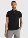 Tommy Hilfiger CORE TOMMY TIPPED SL Erkek Siyah Polo T-Shirt