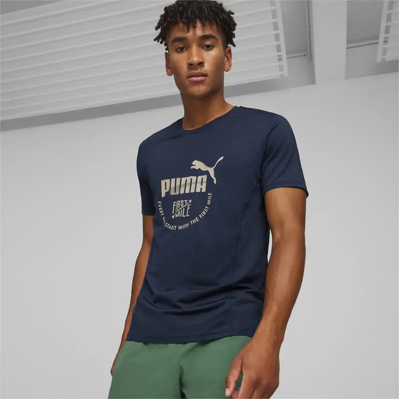 Puma Unisex First Mile Tee Lacivert Erkek T-Shirt