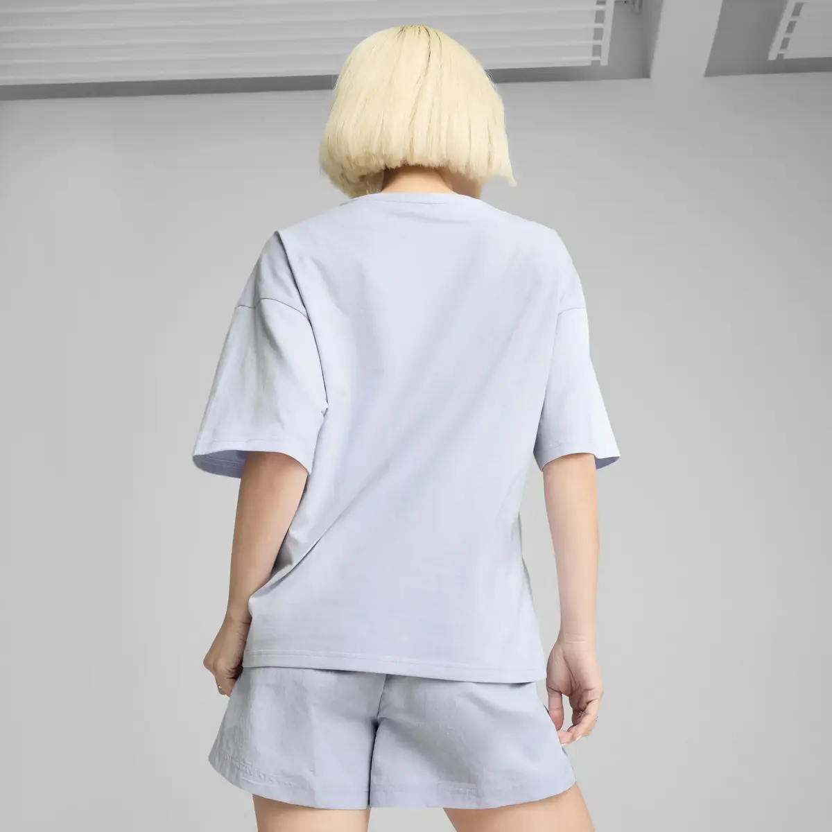 Puma WARDROBE ESS Oversized Tee Mavi Kadın T-Shirt