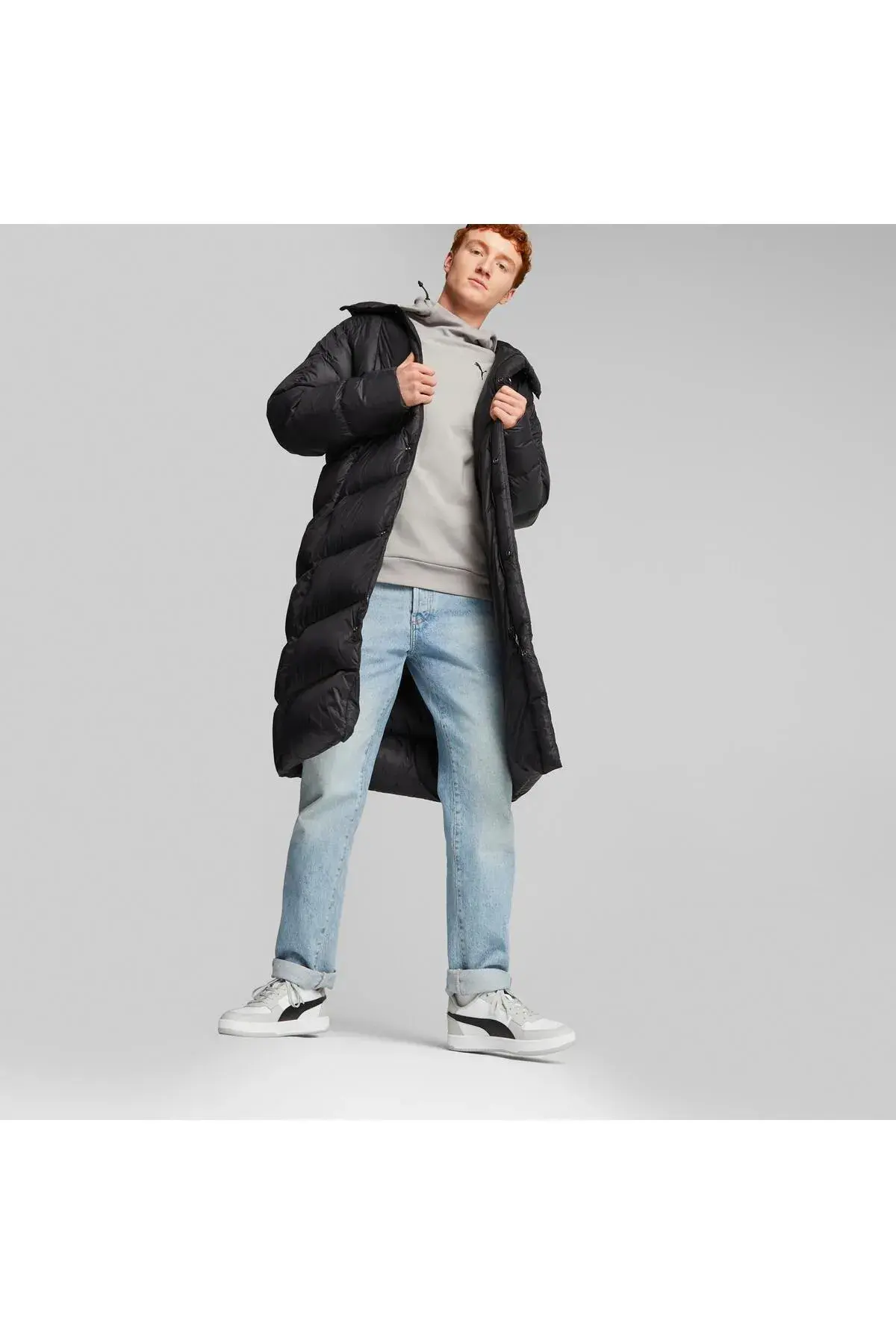 Puma Lightweight Hooded Down Coat Siyah Erkek Kaban