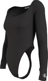 Calvin Klein SQUARE NECK RIB BODY Kadın Siyah T-Shirt