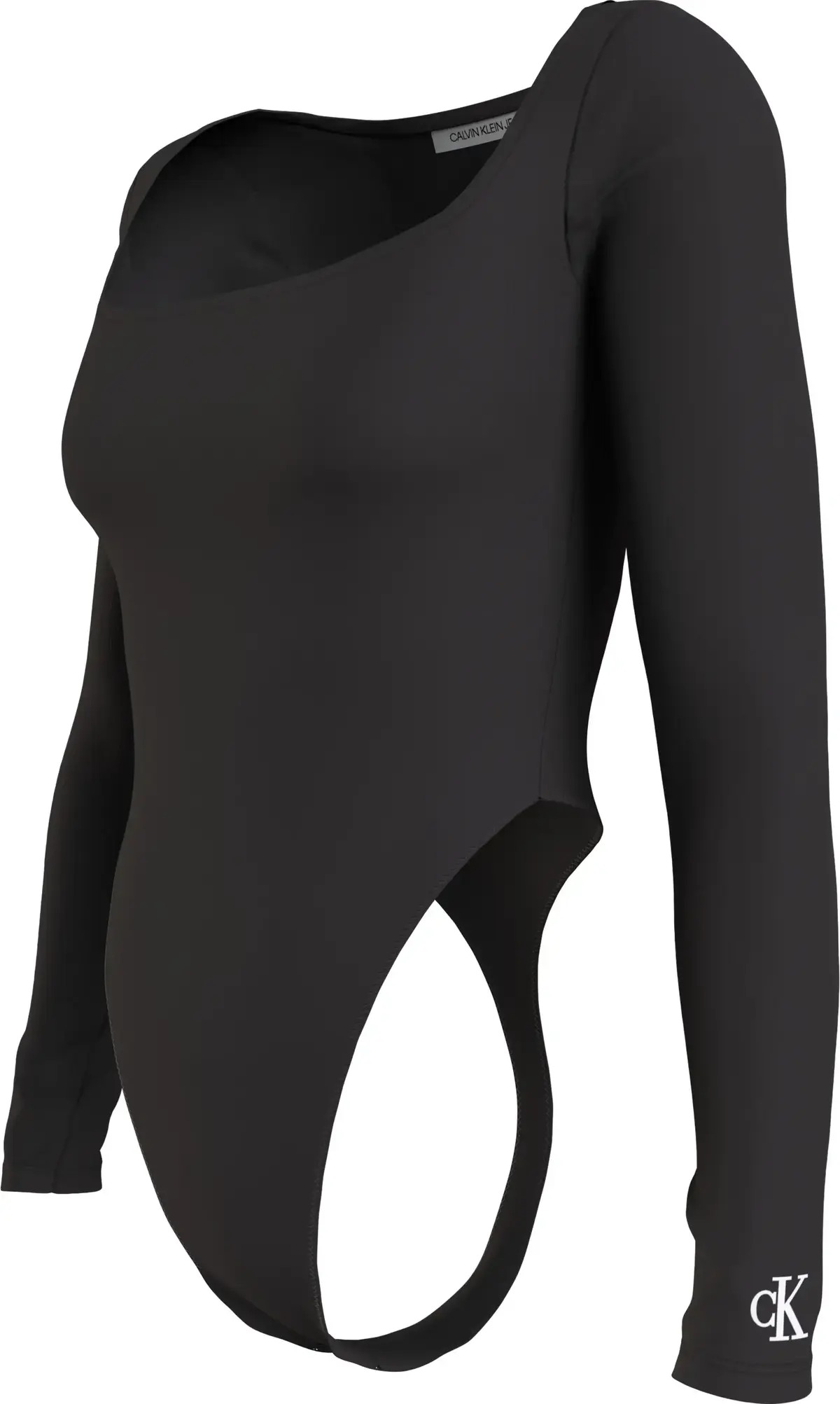 Calvin Klein SQUARE NECK RIB BODY Kadın Siyah T-Shirt