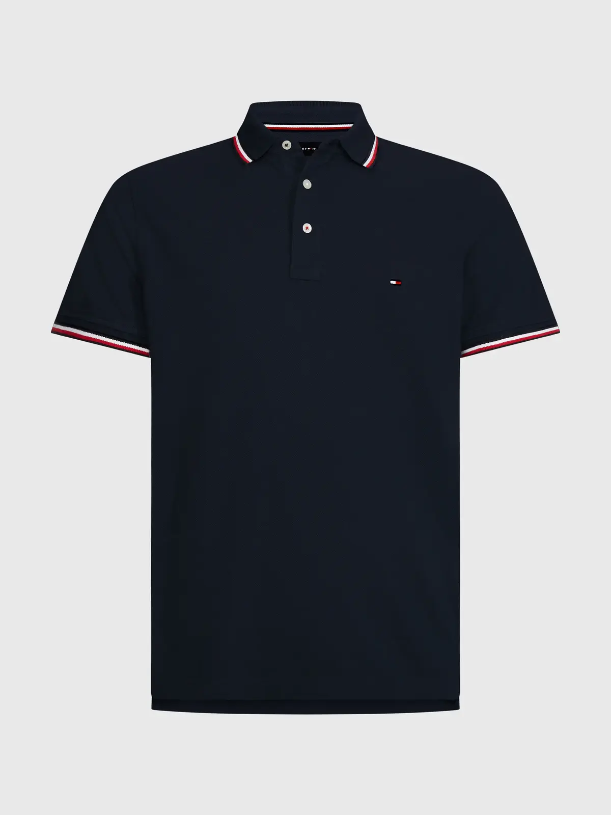 Tommy Hilfiger CORE TOMMY TIPPED SL Erkek Lacivert Polo T-Shirt