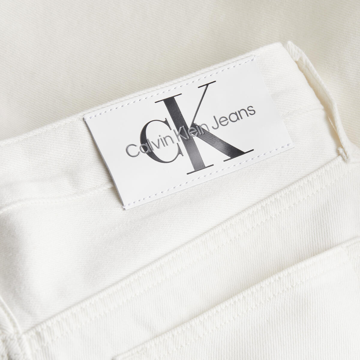 Calvin Klein 90'S STRAIGHT Erkek Beyaz Kot Pantolon