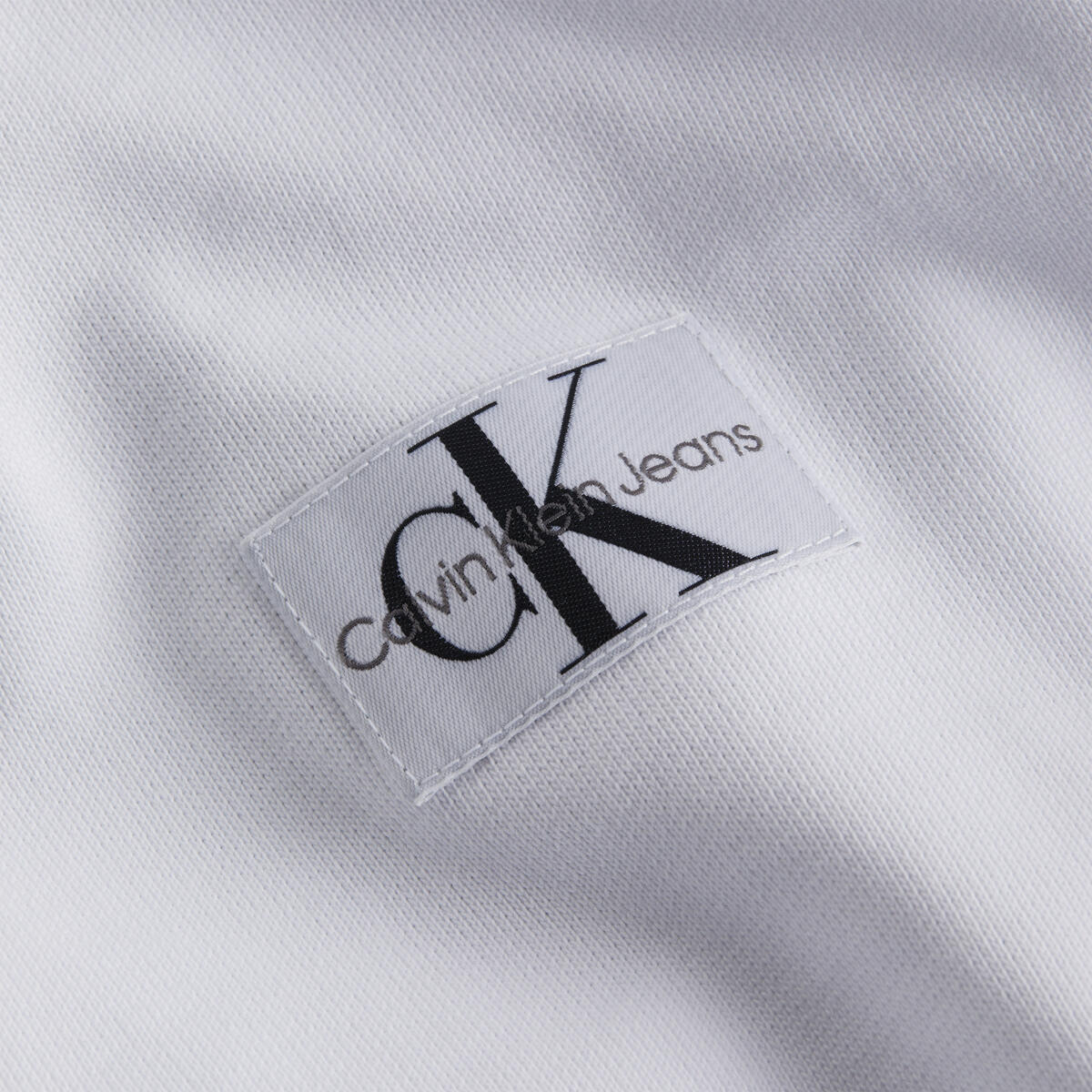 Calvin Klein WOVEN LABEL HOODIE Kadın Beyaz Hoodie