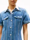 Tommy Hilfiger DNM LANA MIDI SHIRT, 1A5 Mavi Kadın Kot Elbise