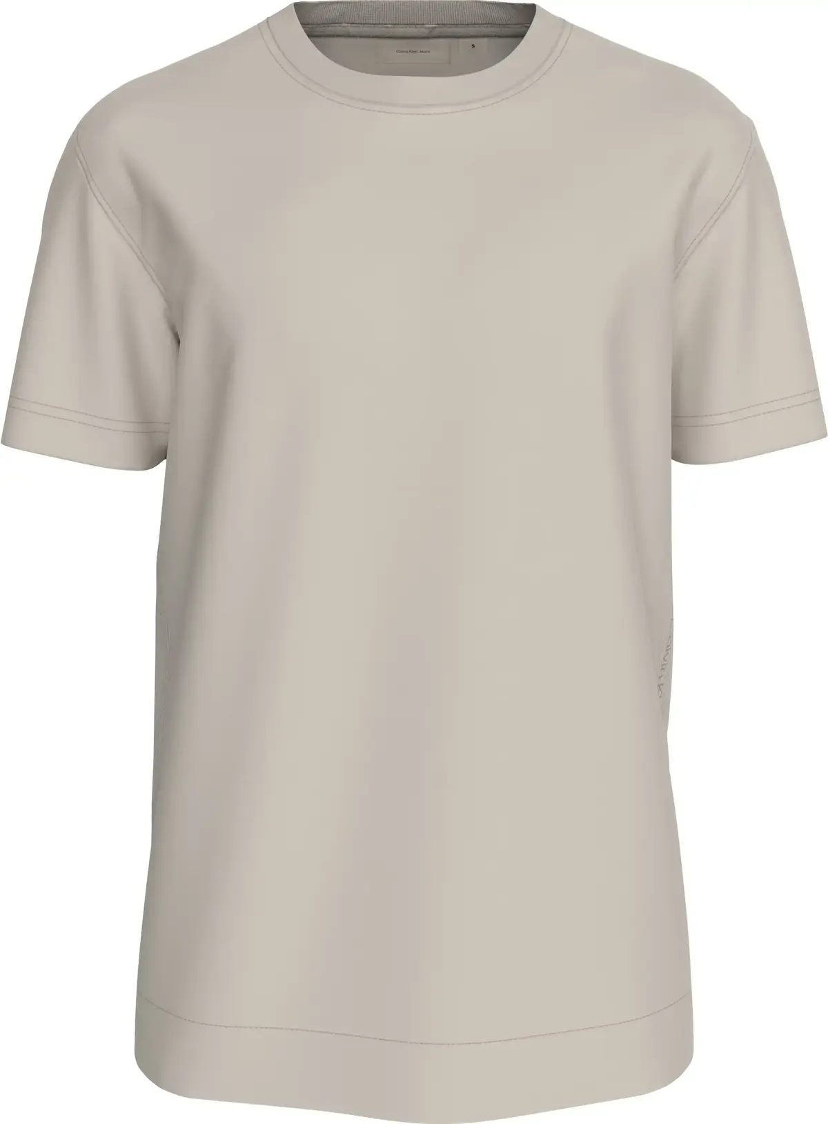 Calvin Klein LOGO TAPE TEE, PDH Krem Erkek T-Shirt & Polo