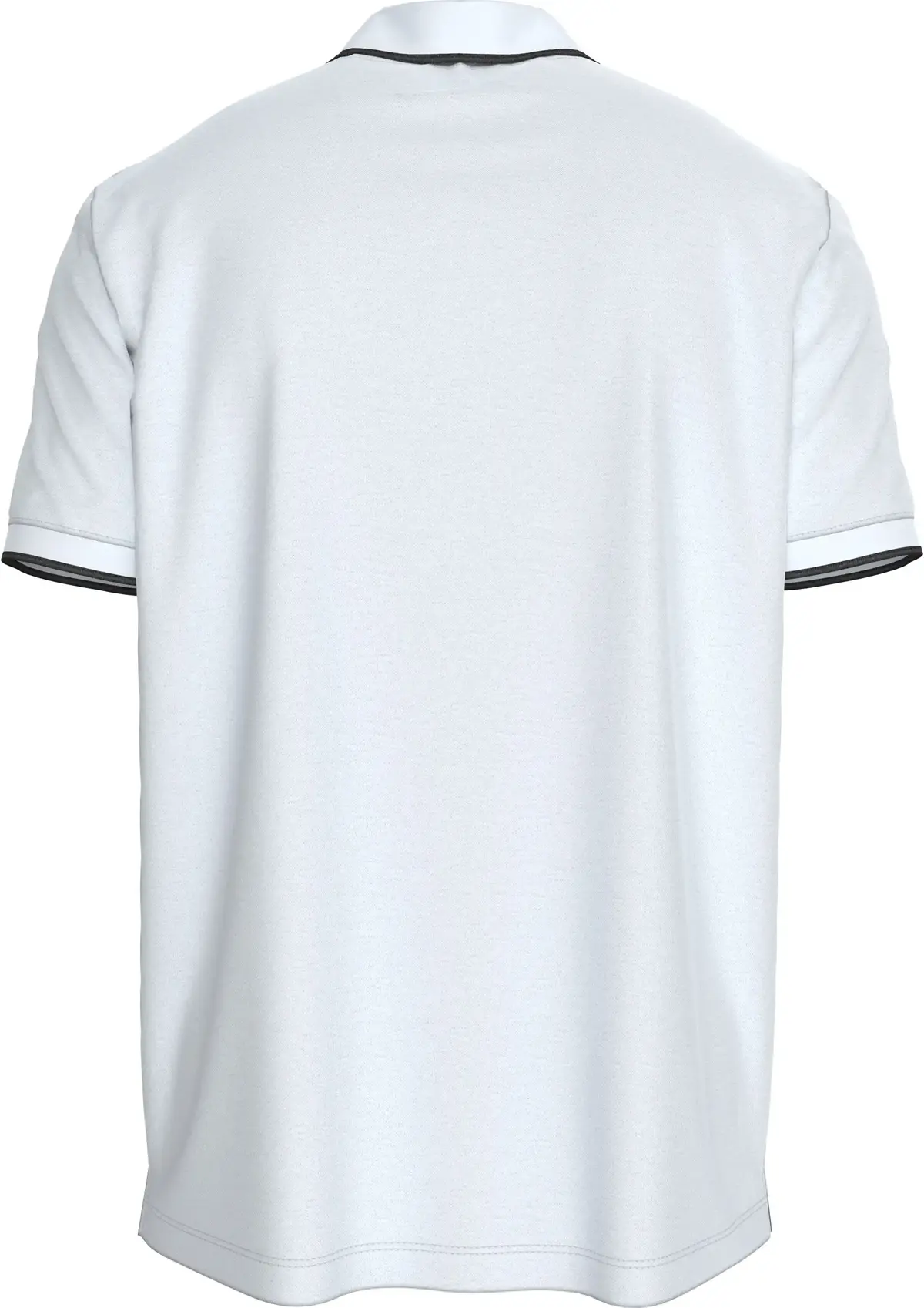 Calvin Klein STRETCH PIQUE TIPPIN, YAF Beyaz Erkek T-Shirt & Polo