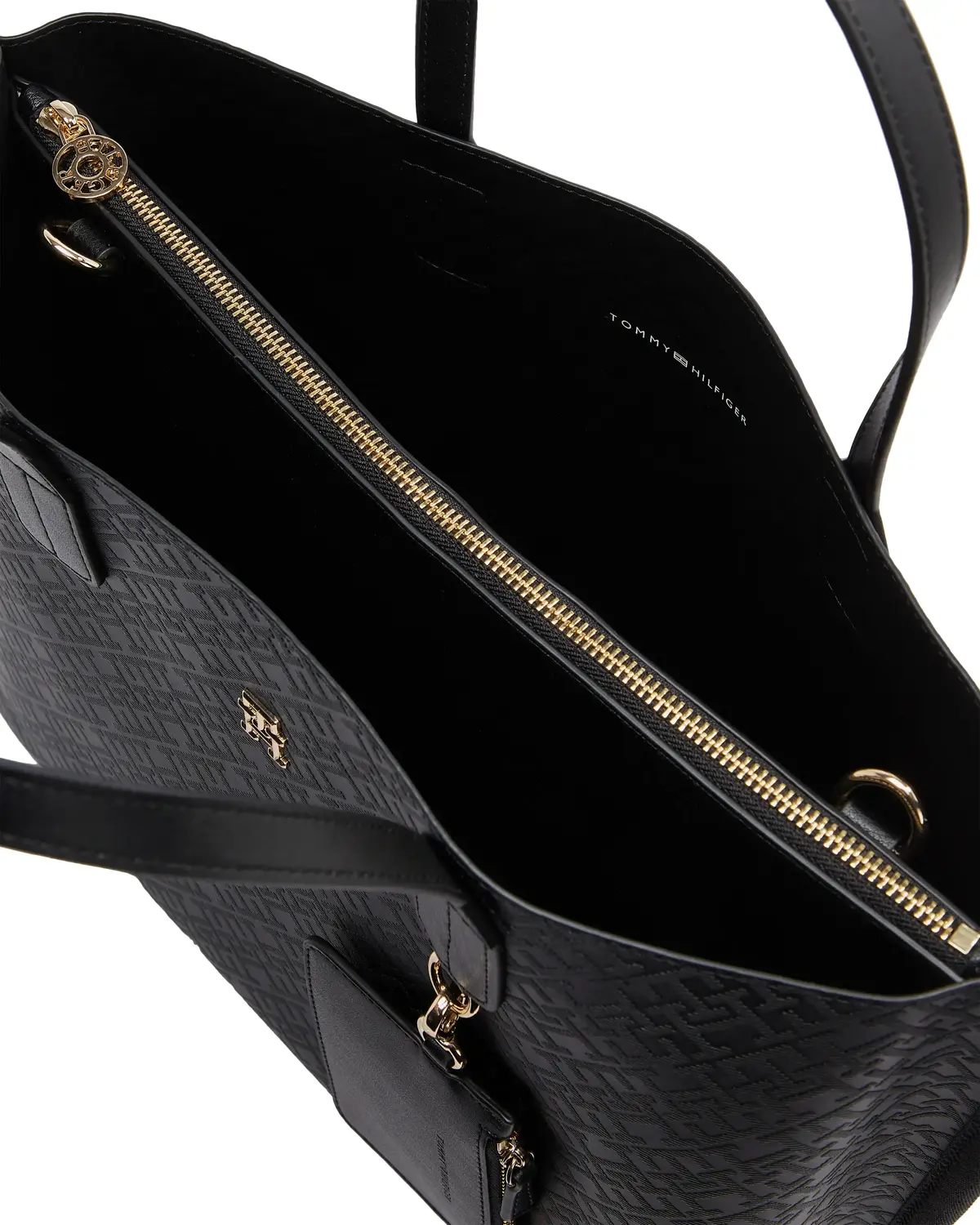 Tommy Hilfiger TH DISTINCT SATCHEL, BDS Siyah Kadın Çanta & Cüzdan