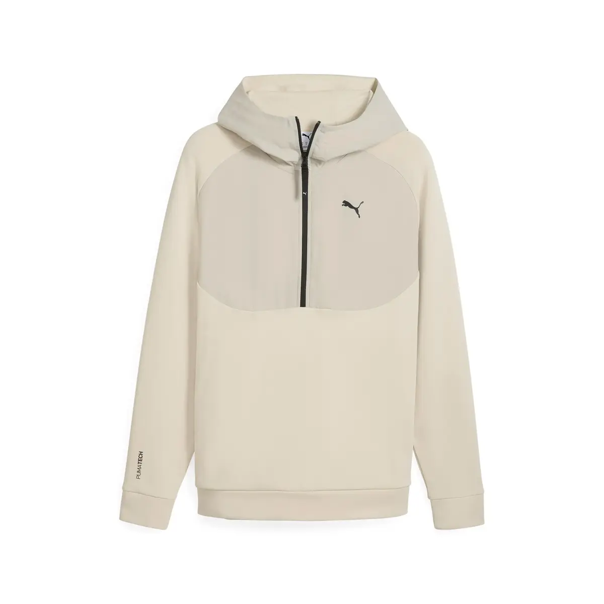 PUMATECH Half-Zip Hoodie Bej Erkek Hoodie