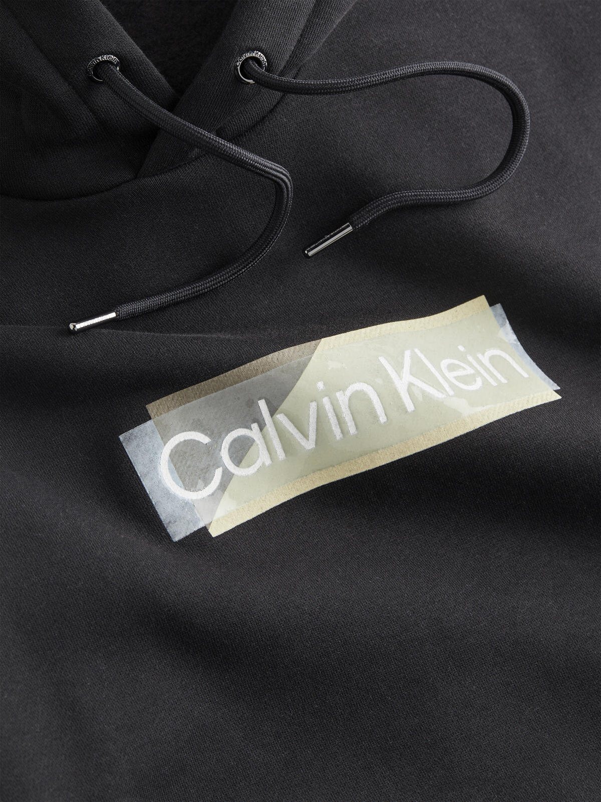 Calvin Klein LAYERED GEL LOGO HOO Erkek Siyah Hoodie